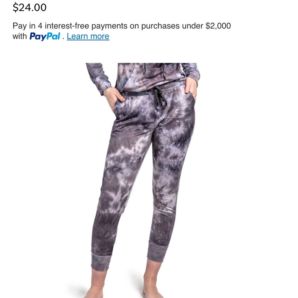 Gray and Black Track Pants with Smoky Pattern